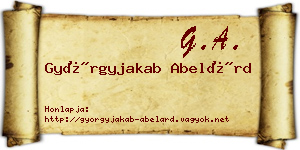Györgyjakab Abelárd névjegykártya